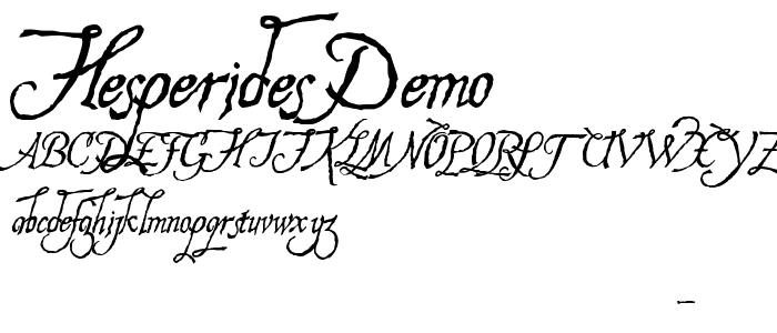 Hesperides Demo font